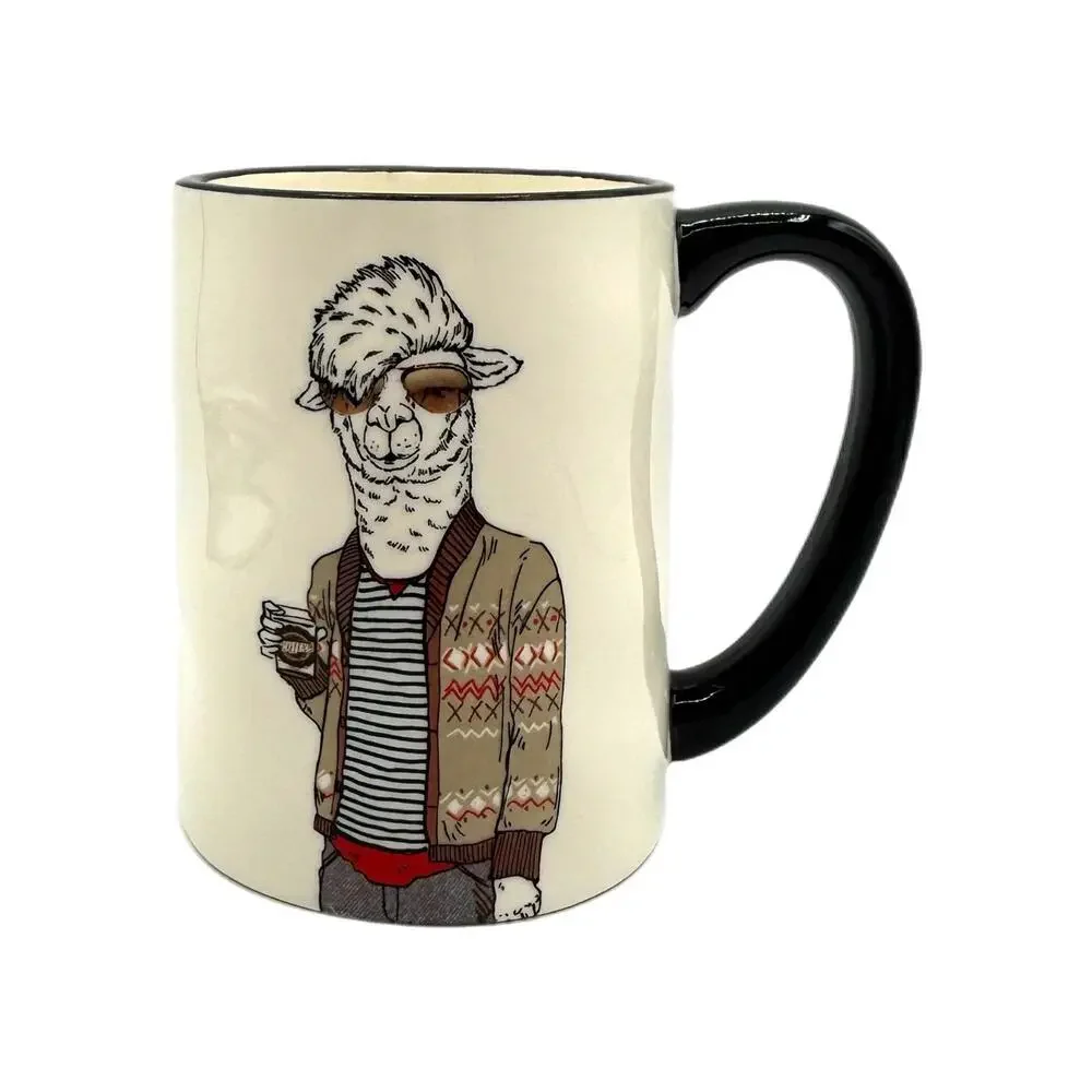 Signature Housewares Hipster Llama Ceramic Coffee Mug - Picture 2 of 4